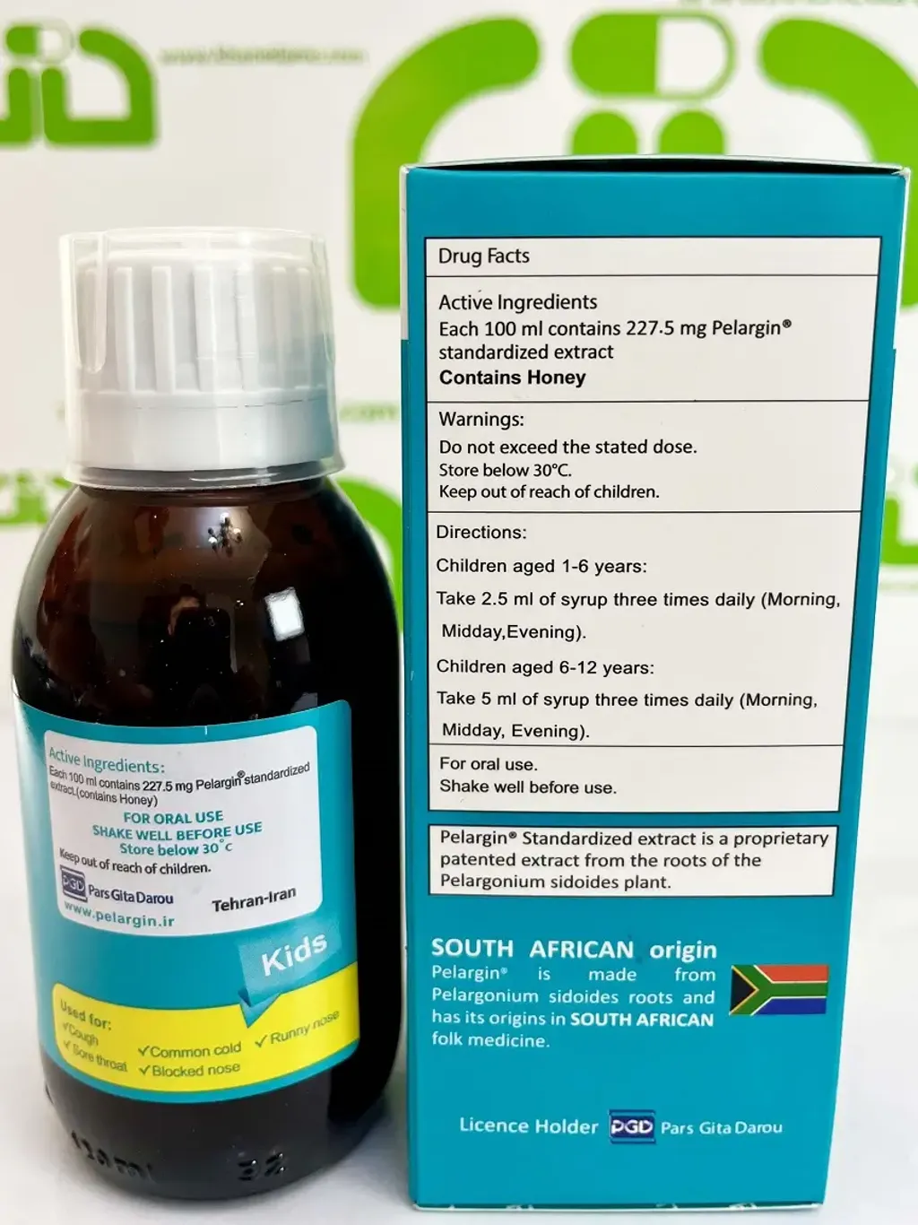 Pars Gita Darou Pelargin Adult 120mg Syrup (3)