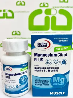 قرص منیزیم سیترات پلاس یوروویتال 60 عددی